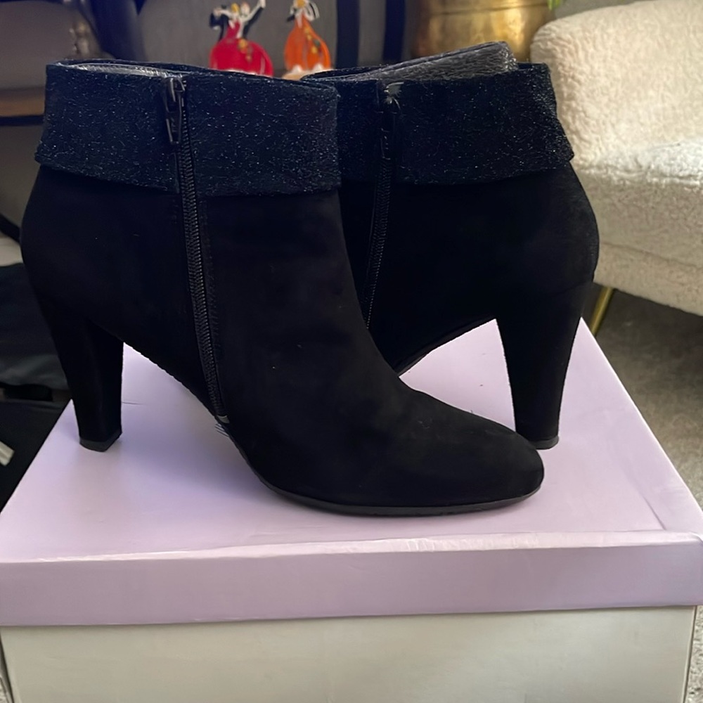 Eric Michael black suede bootie